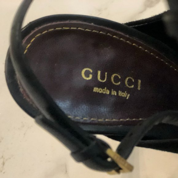 Gucci Suede Booties Open Toe size 39 - Picture 3 of 5